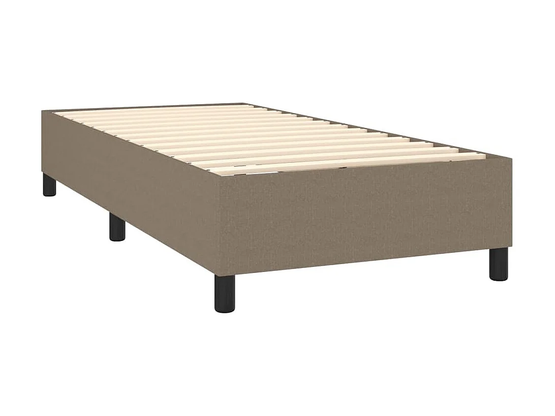 Sommier à lattes de lit avec matelas Taupe 90x200 cm Tissu