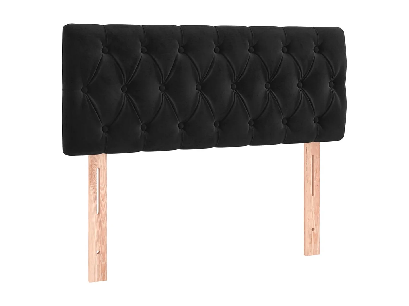 Cama box spring con colchón terciopelo negro 90x200 cm