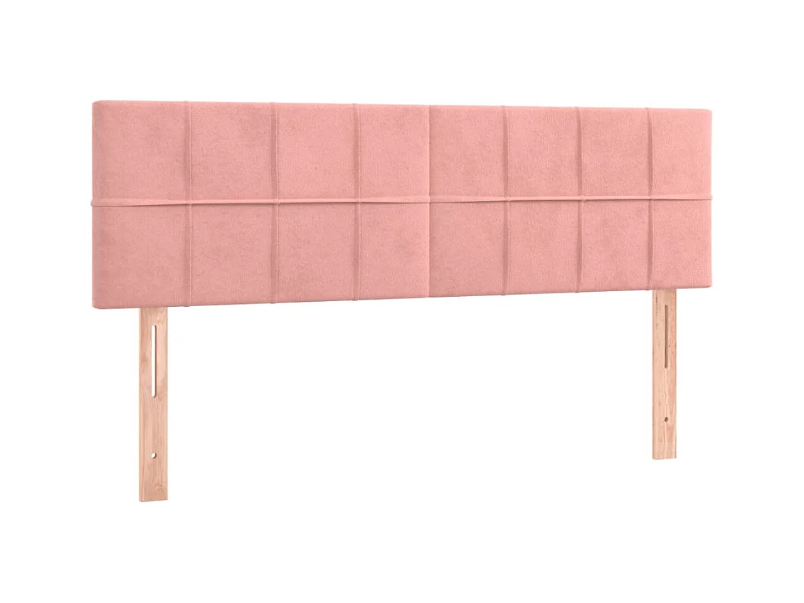 Boxspringbett mit Matratze Rosa 140x200 cm Samt