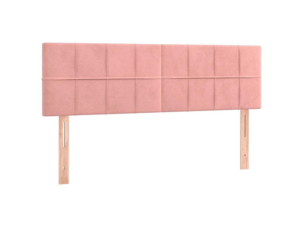Giroletto a Molle con Materasso Rosa 140x200 cm in Velluto