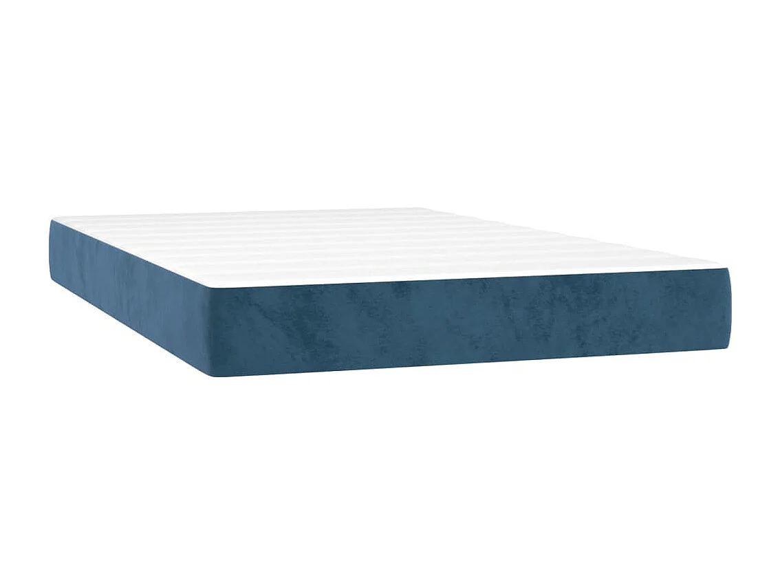 Boxspringbett mit Matratze Dunkelblau 120x200 cm Samt