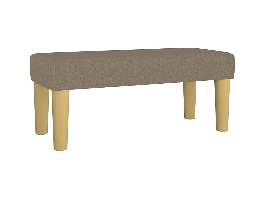 Sommier à lattes de lit avec matelas Taupe 100x200 cm Tissu