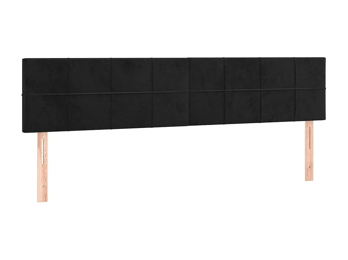 Sommier à lattes de lit avec matelas Noir 180x200 cm Velours