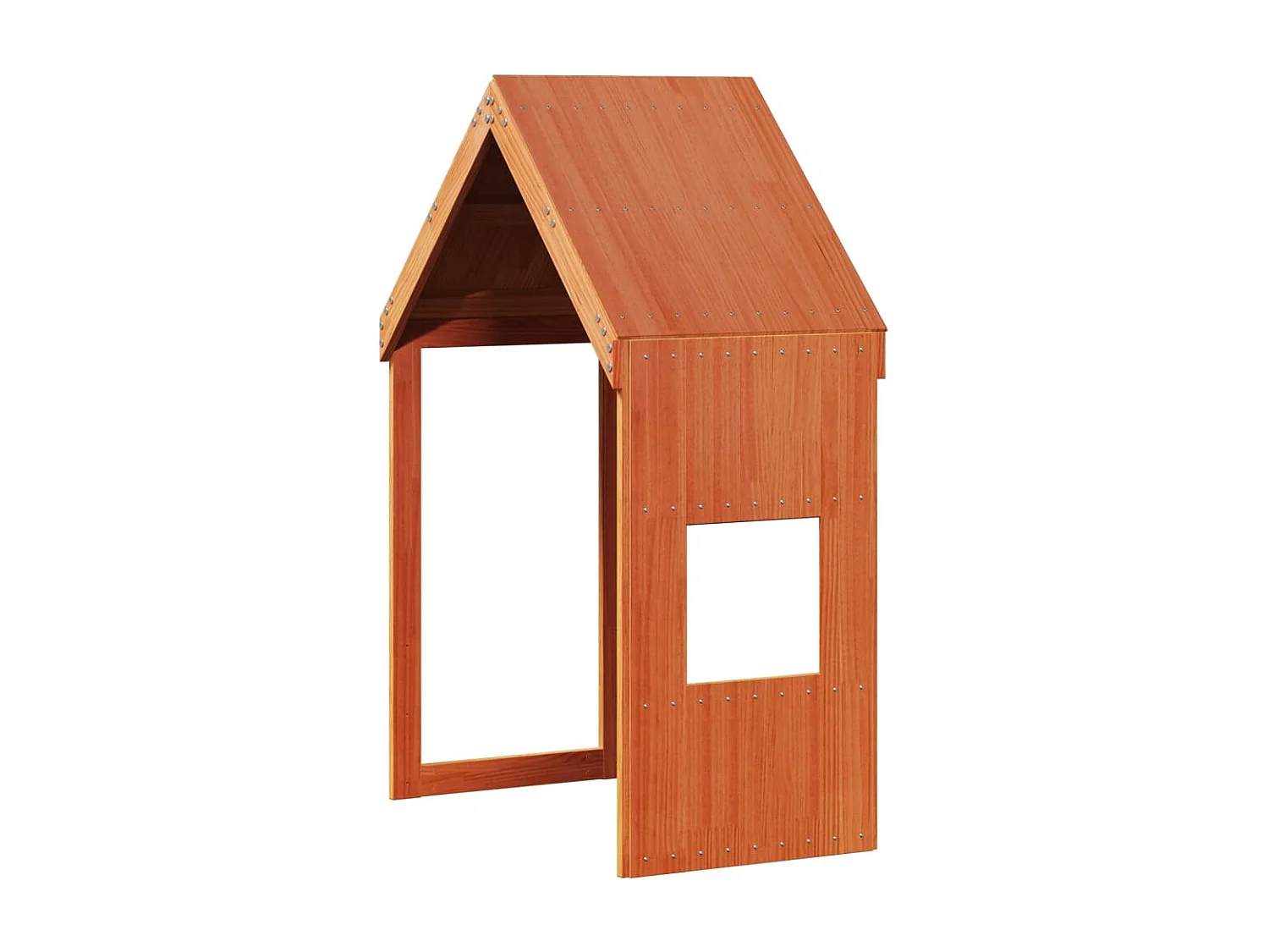 Etagenbett mit Dach Wachsbraun 90x190 cm Massivholz Kiefer