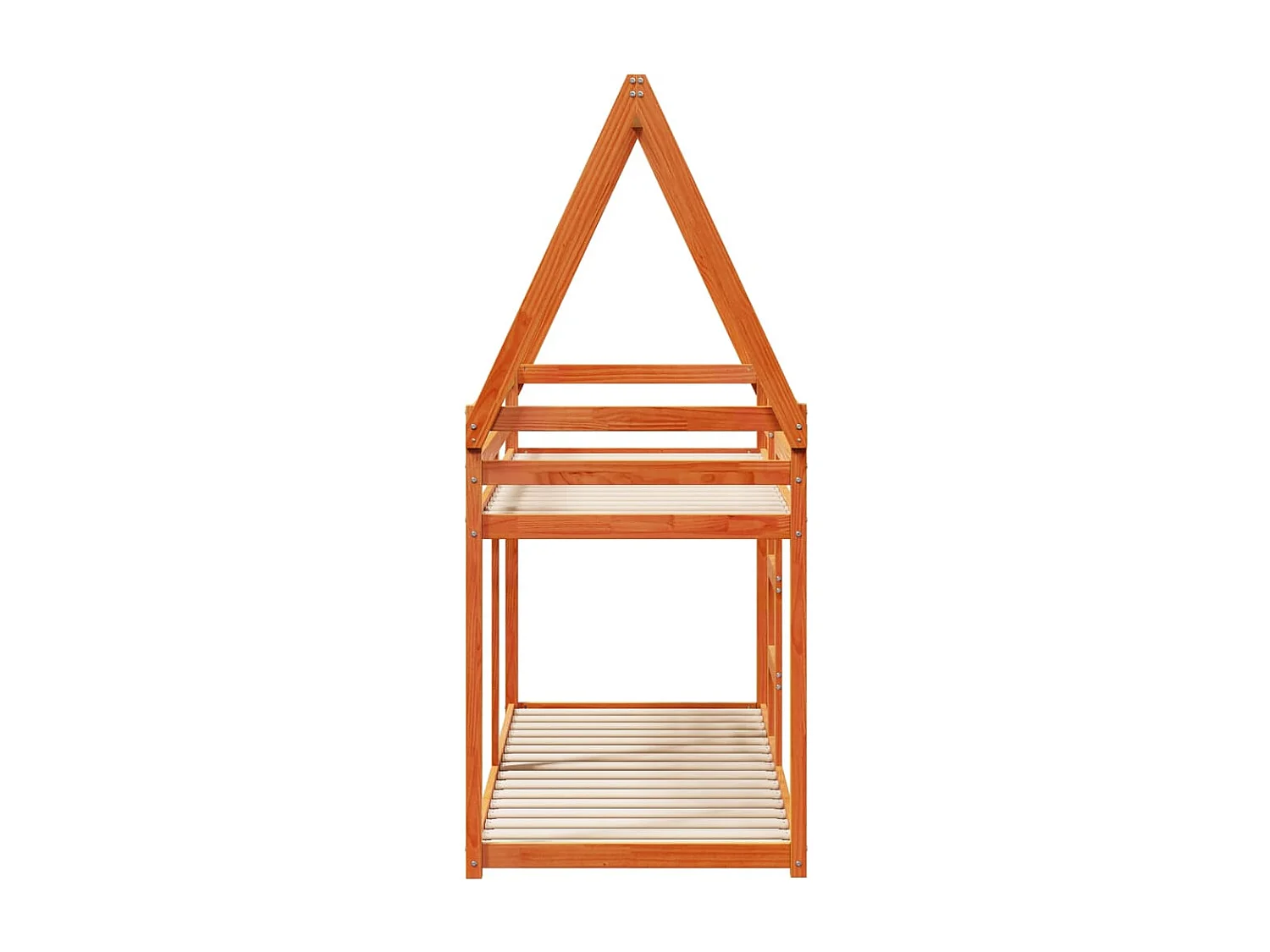 Lit superposé sans matelas cire marron 90x190 cm pin massif