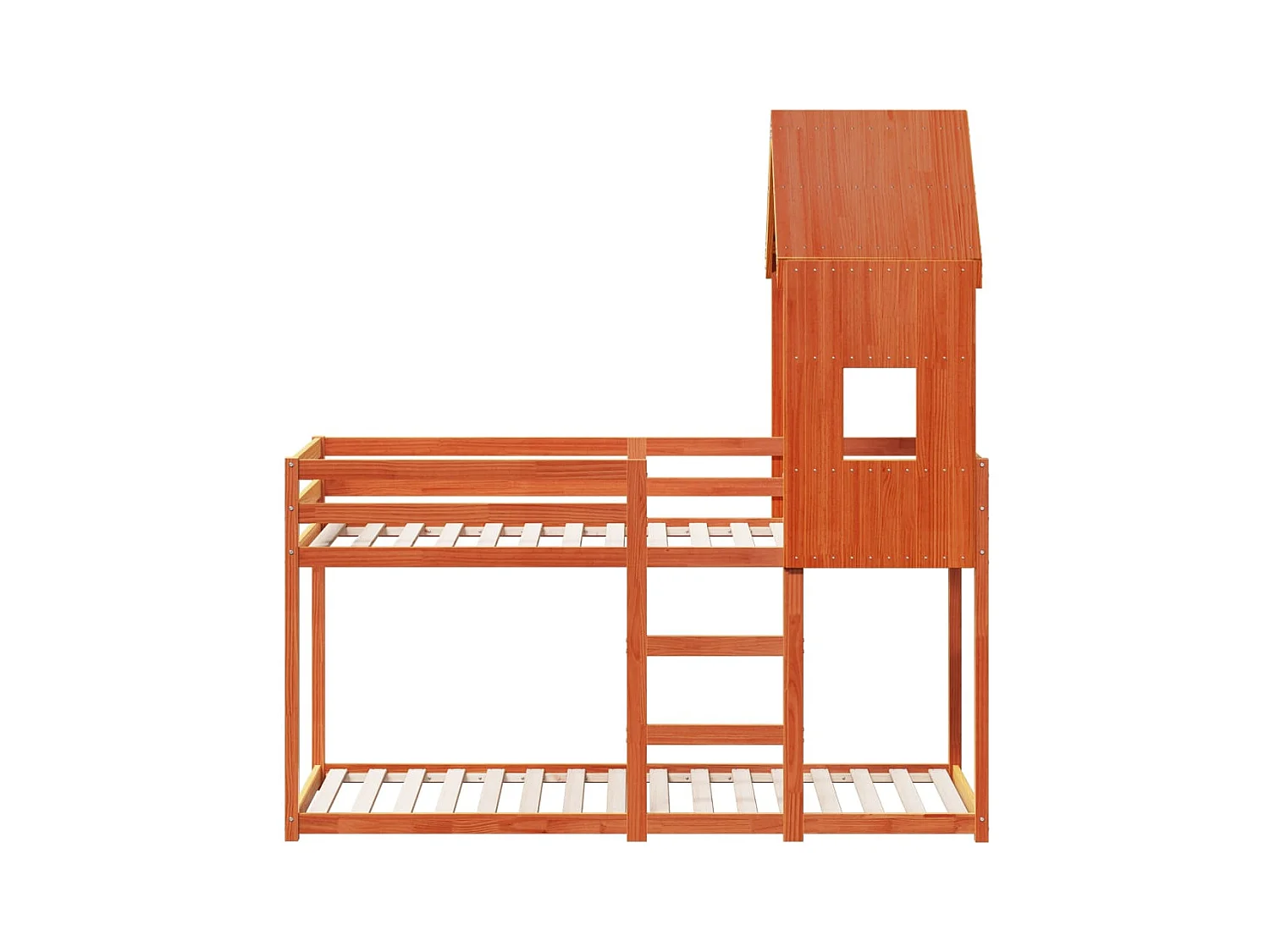 Lit superposé sans matelas cire marron 80x200 cm pin massif