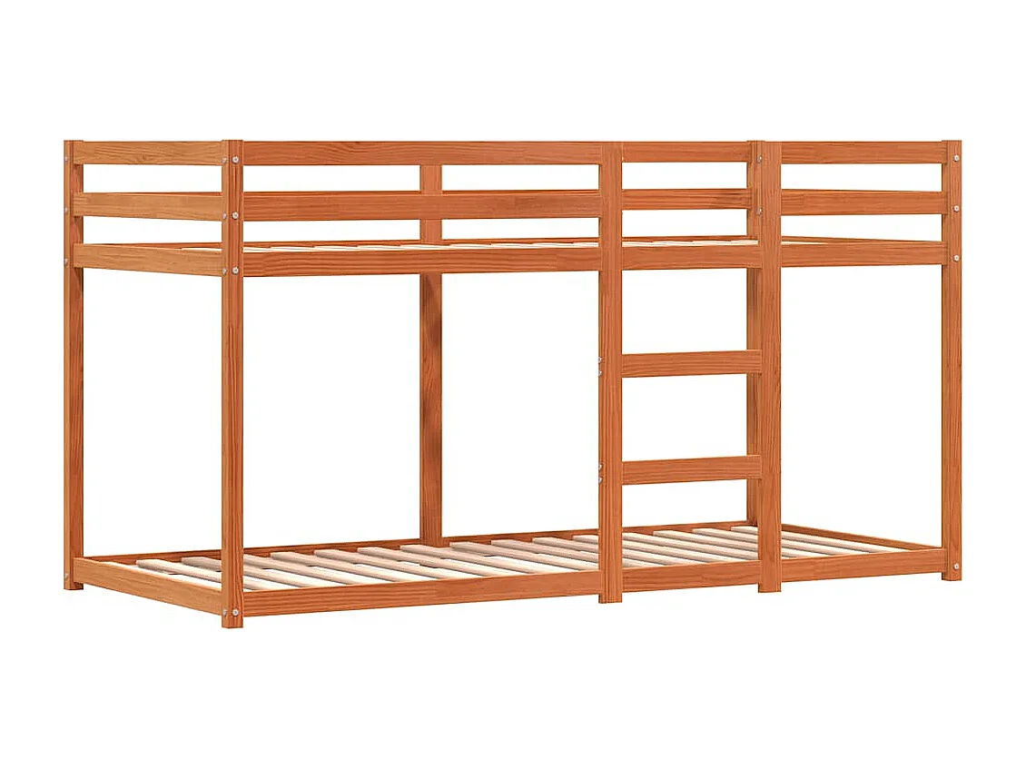 Lit superposé sans matelas rose 80x200 cm bois de pin massif