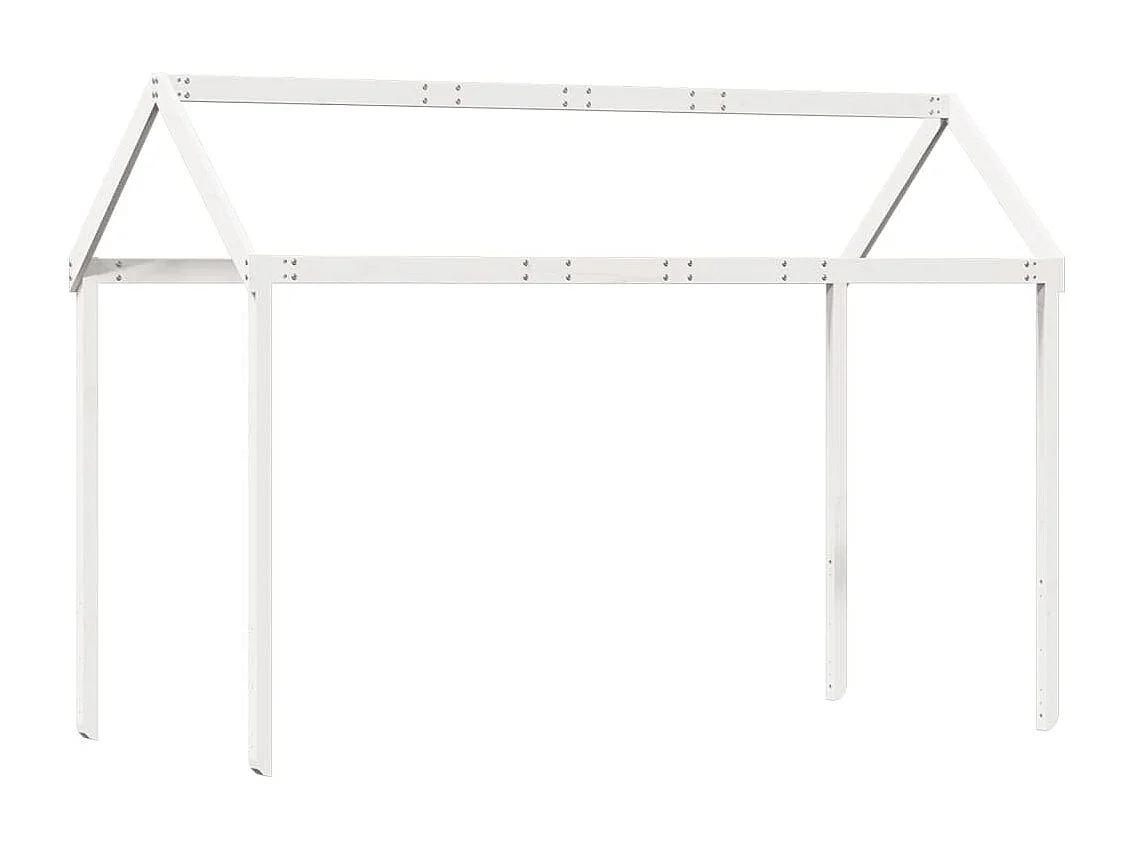 Lit superposé sans matelas blanc 80x200 cm bois de pin massif