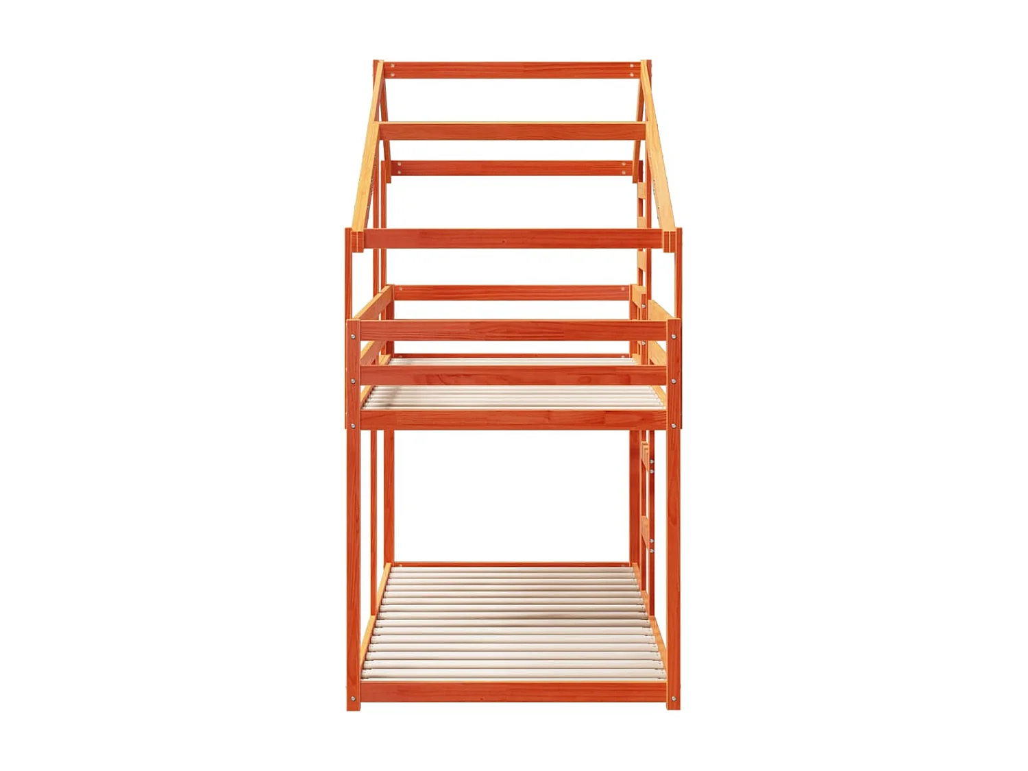 Lit superposé sans matelas cire marron 90x200 cm pin massif