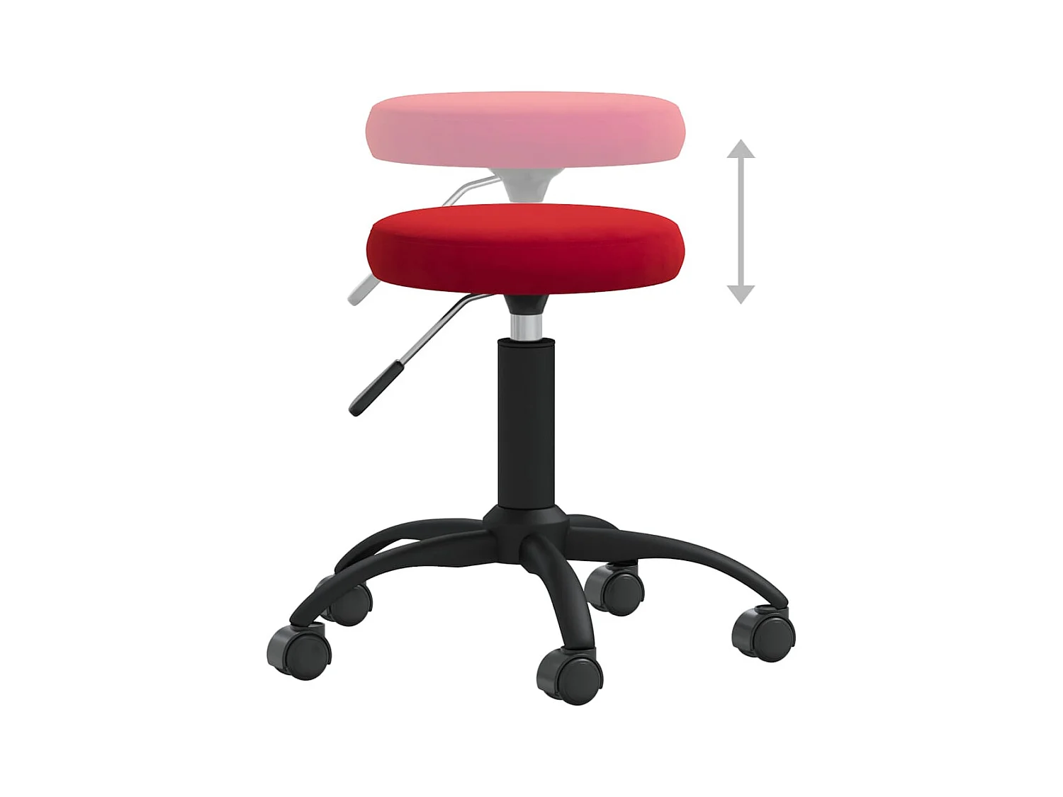 Chaise de salle à manger Rouge bordeaux Velours