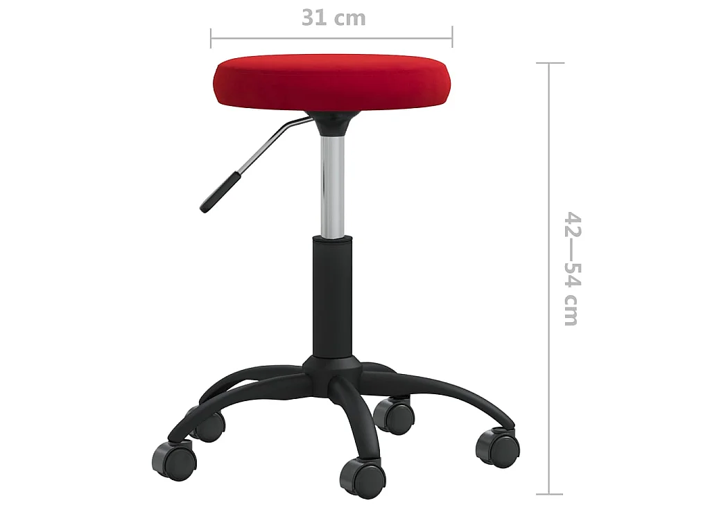 Chaise de salle à manger Rouge bordeaux Velours
