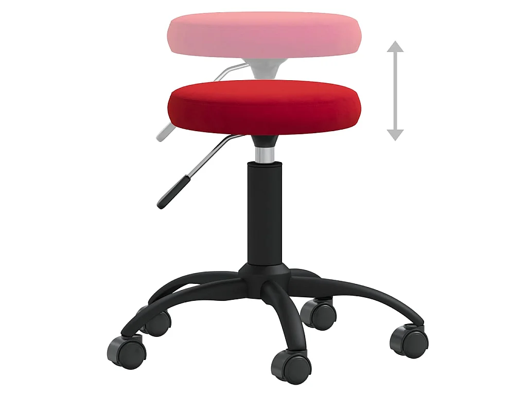 Chaise de salle à manger Rouge bordeaux Velours