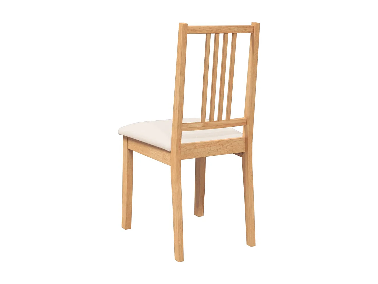 Cadeiras de jantar com almofadões 2 pcs madeira maciça natural