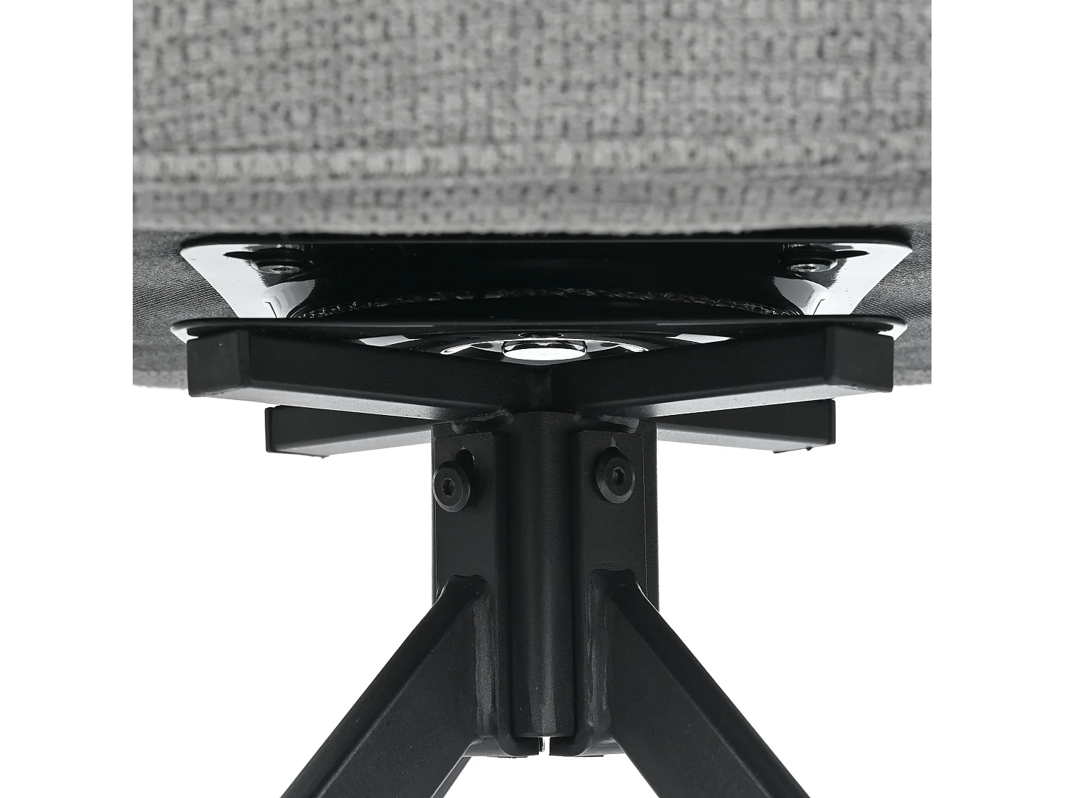 Lot de 2 chaises pivotantes - avec accoudoirs - Cuir PU et tissu - avec pieds réglables en hauteur - Gris