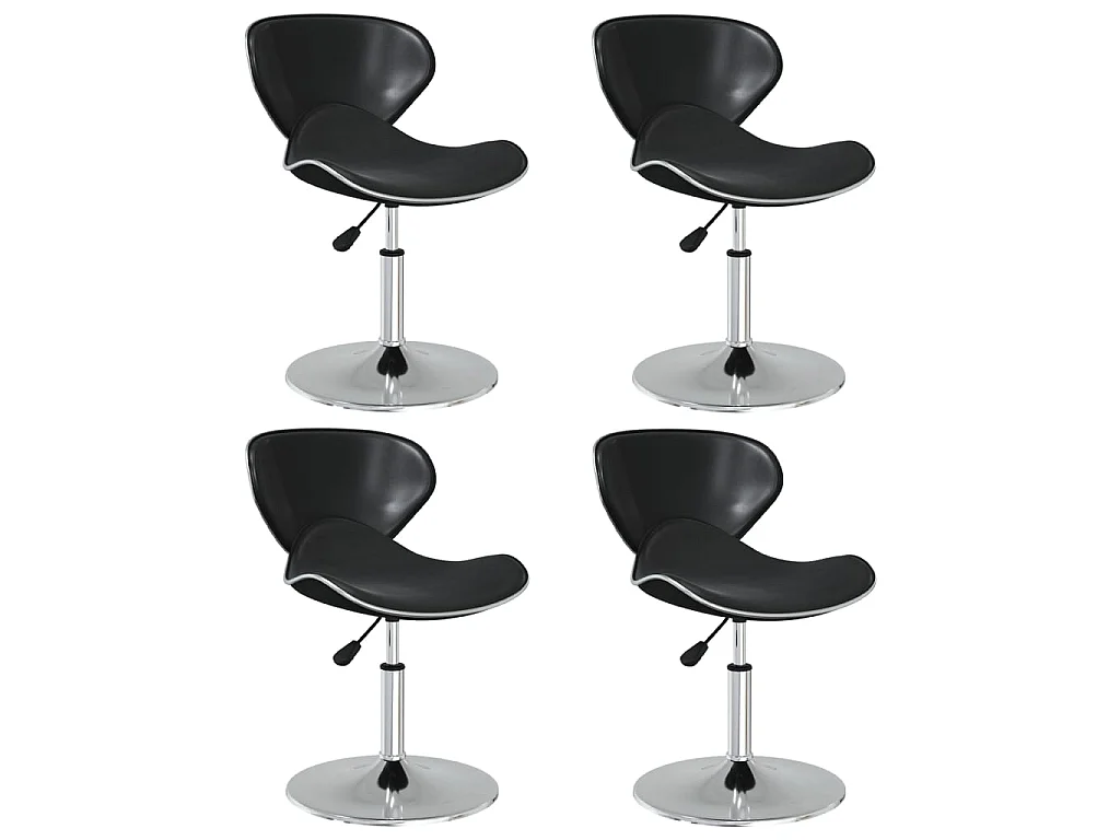 Eetkamerstoelen 4 st kunstleer zwart