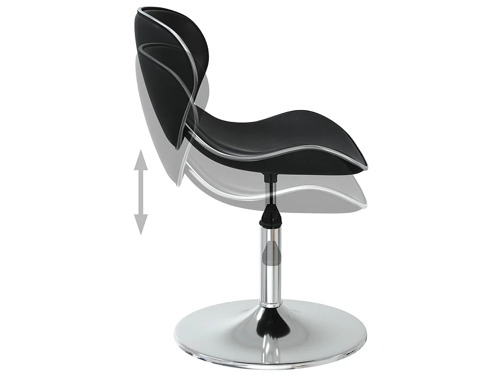 Eetkamerstoelen 4 st kunstleer zwart