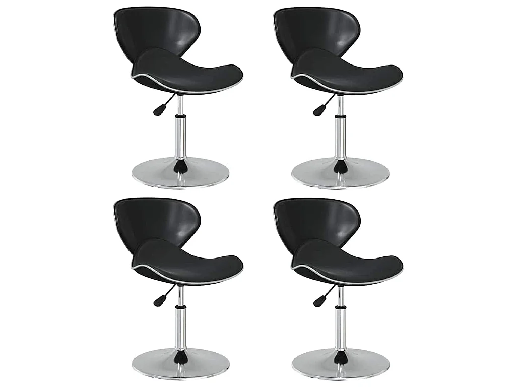 Eetkamerstoelen 4 st kunstleer zwart