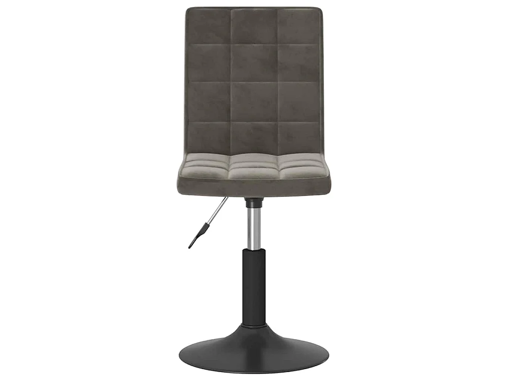 Chaises pivotantes à manger lot de 2 gris foncé velours