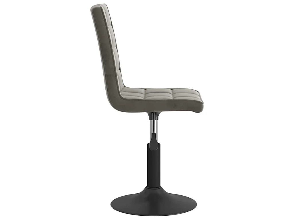 Chaises pivotantes à manger lot de 2 gris foncé velours