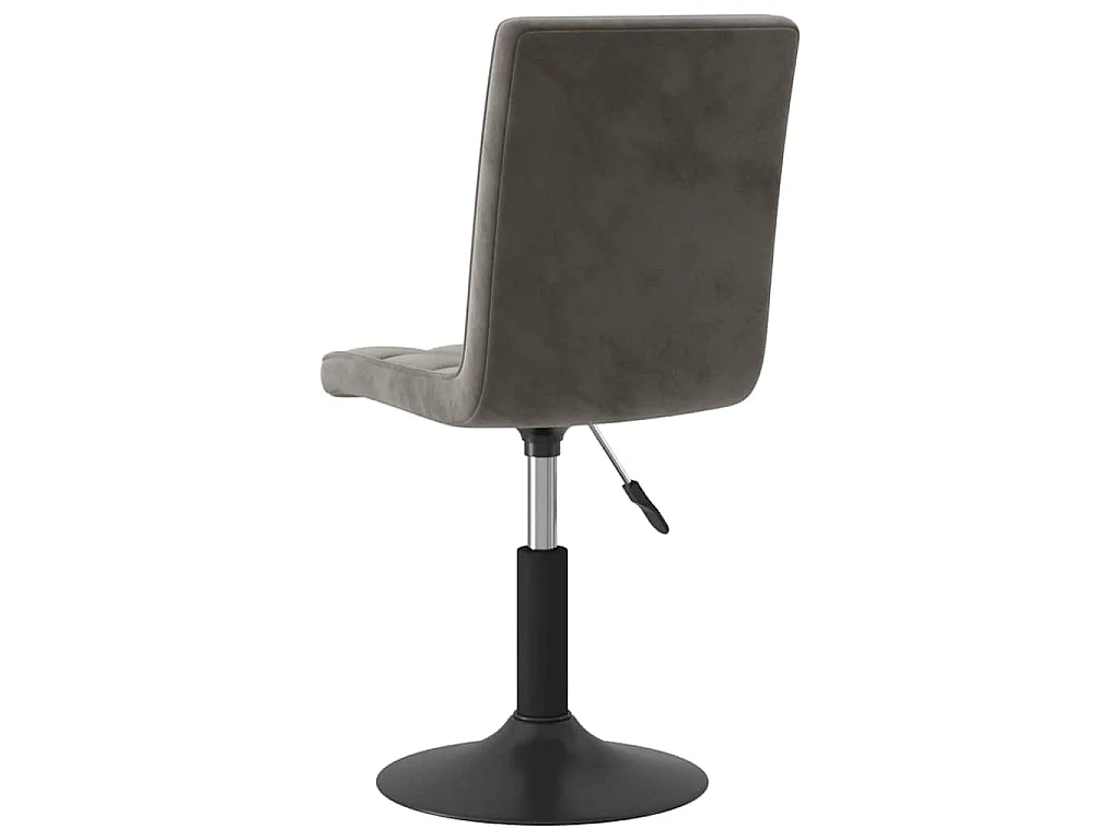 Chaises pivotantes à manger lot de 2 gris foncé velours
