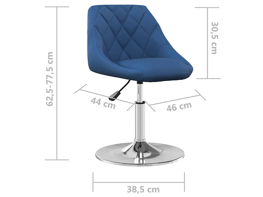 Esszimmerstühle 2 Stk. Drehbar Blau Samt
