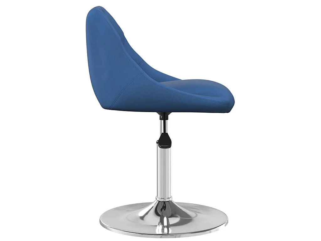 Esszimmerstühle 2 Stk. Drehbar Blau Samt