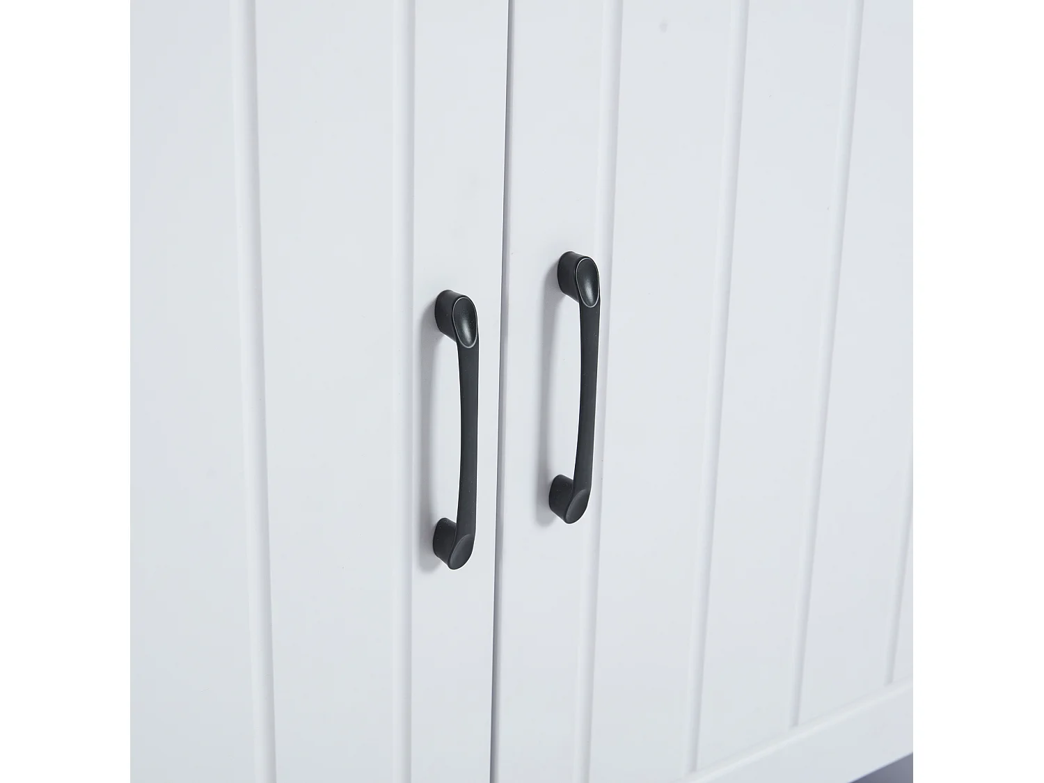 Moderne garderobe - met kapstok en schoenenkasten - met haken en lade - Wit