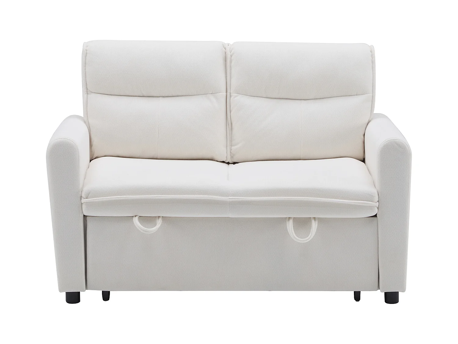 Canapé 2 places moderne - pliable - avec fonction gigogne - beige