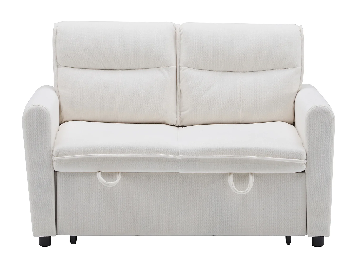 Canapé 2 places moderne - pliable - avec fonction gigogne - beige