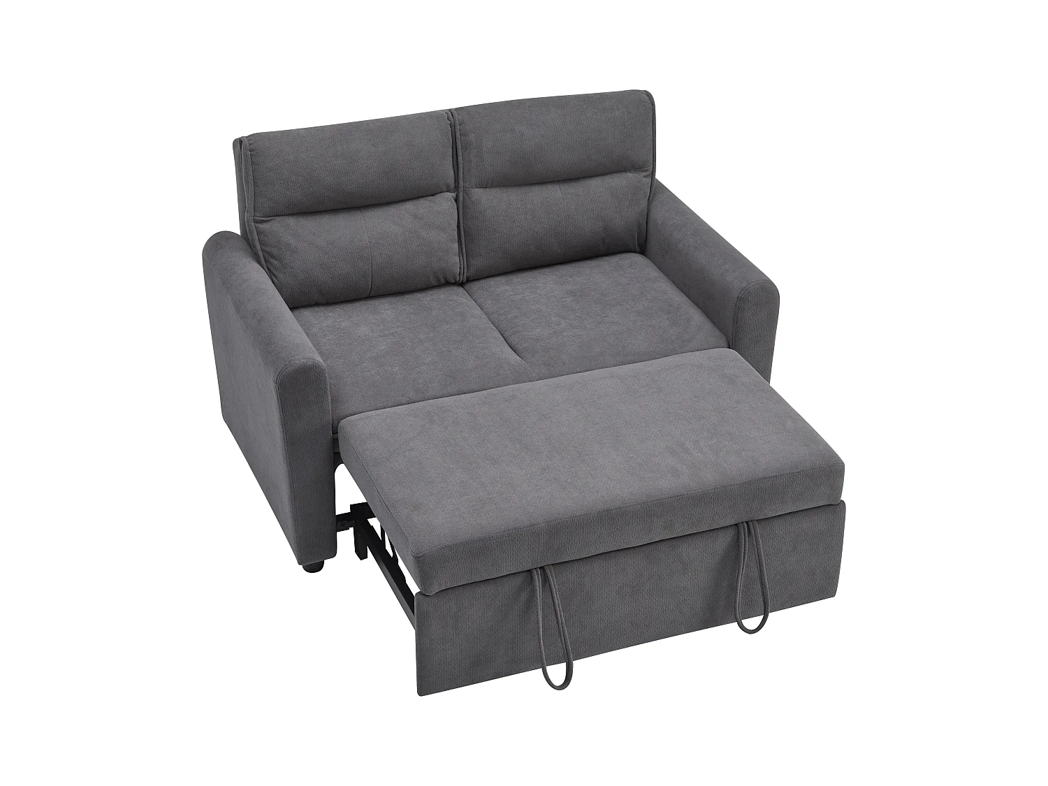 Moderne 2-zits bank - opvouwbaar - met nestelfunctie - grijs