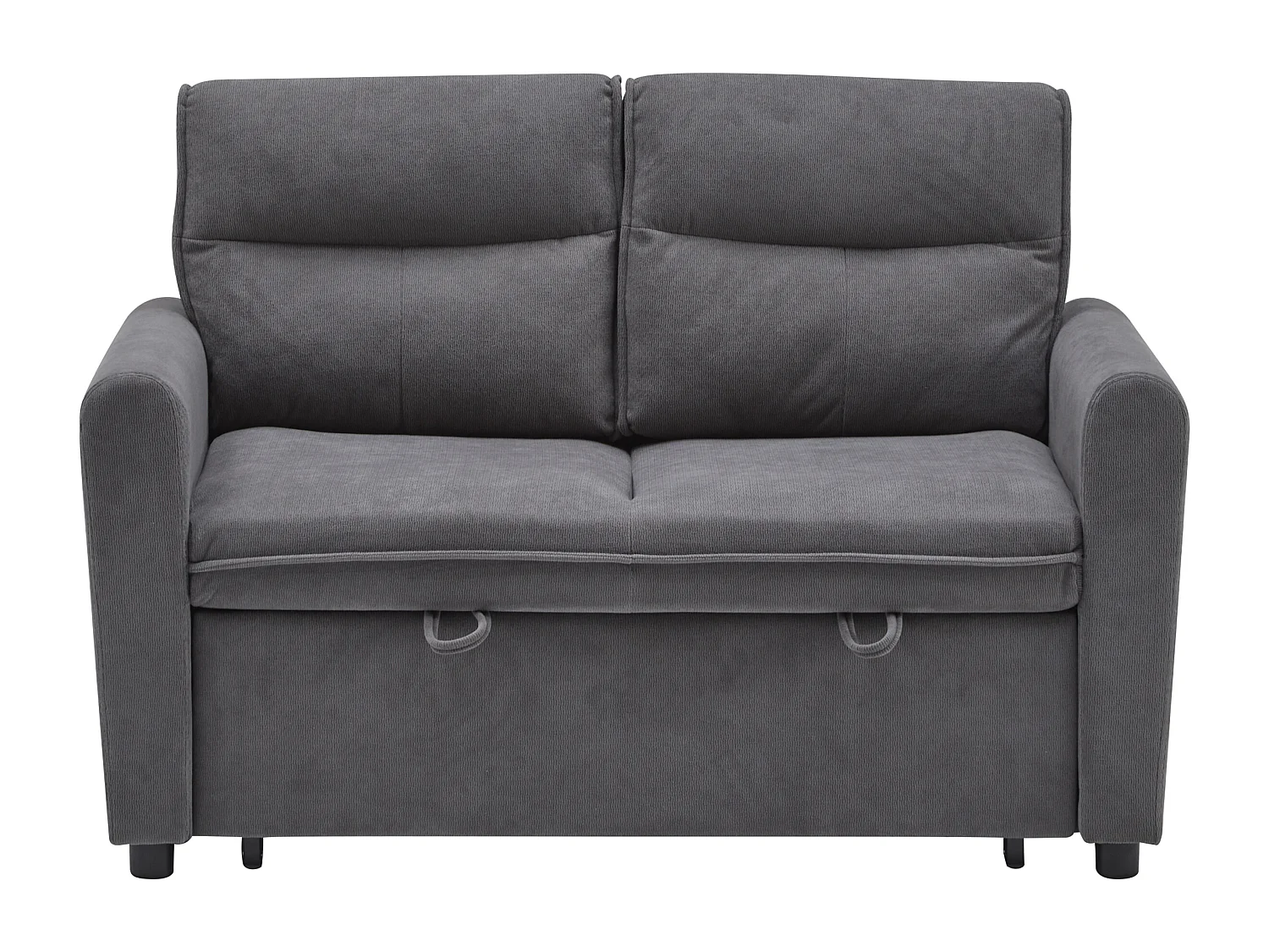 Canapé 2 places moderne - pliable - avec fonction gigogne - gris