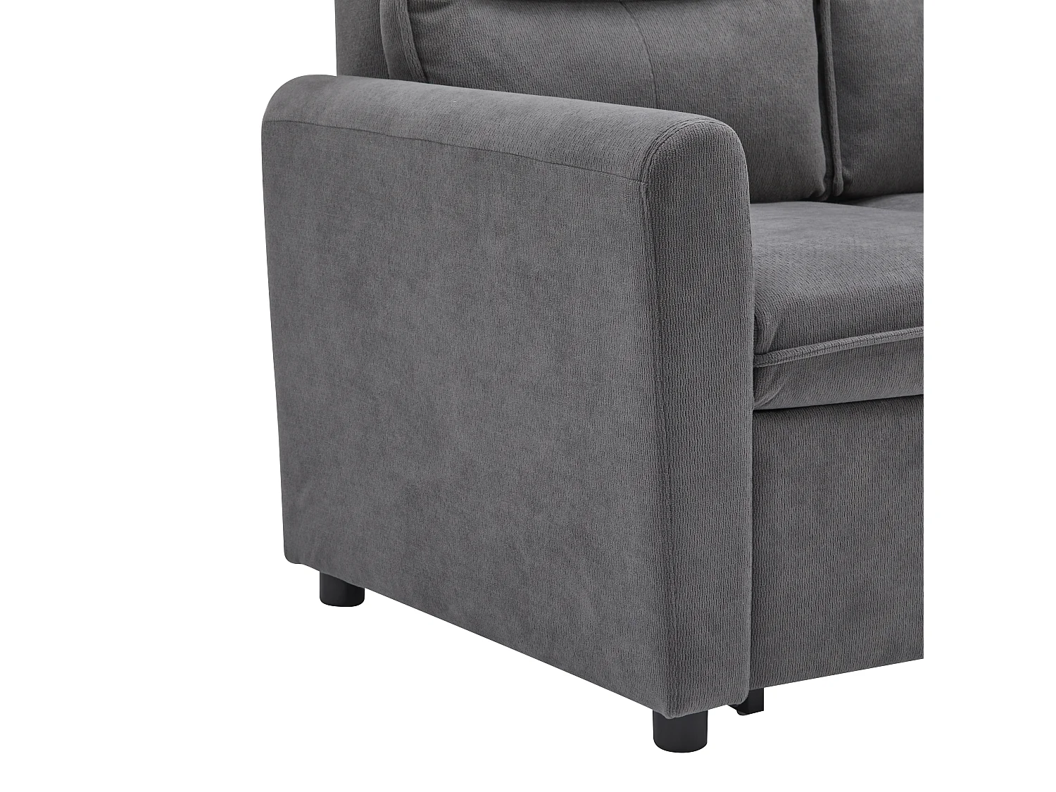 Canapé 2 places moderne - pliable - avec fonction gigogne - gris