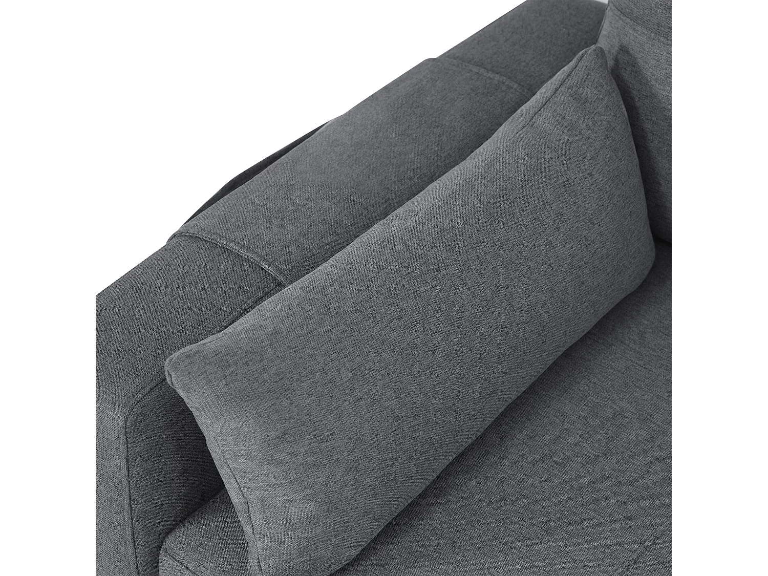 Nowoczesna kanapa narożna - Modułowa sofa rozkładana - Funkcja spania - Z miejscem do przechowywania - Z uchwytami na kubki - Szary