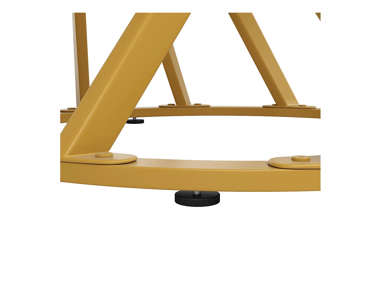 Table à manger ronde - pieds en métal - placage à motif marbre - 2 à 4 personnes - MDF - Blanc & Doré