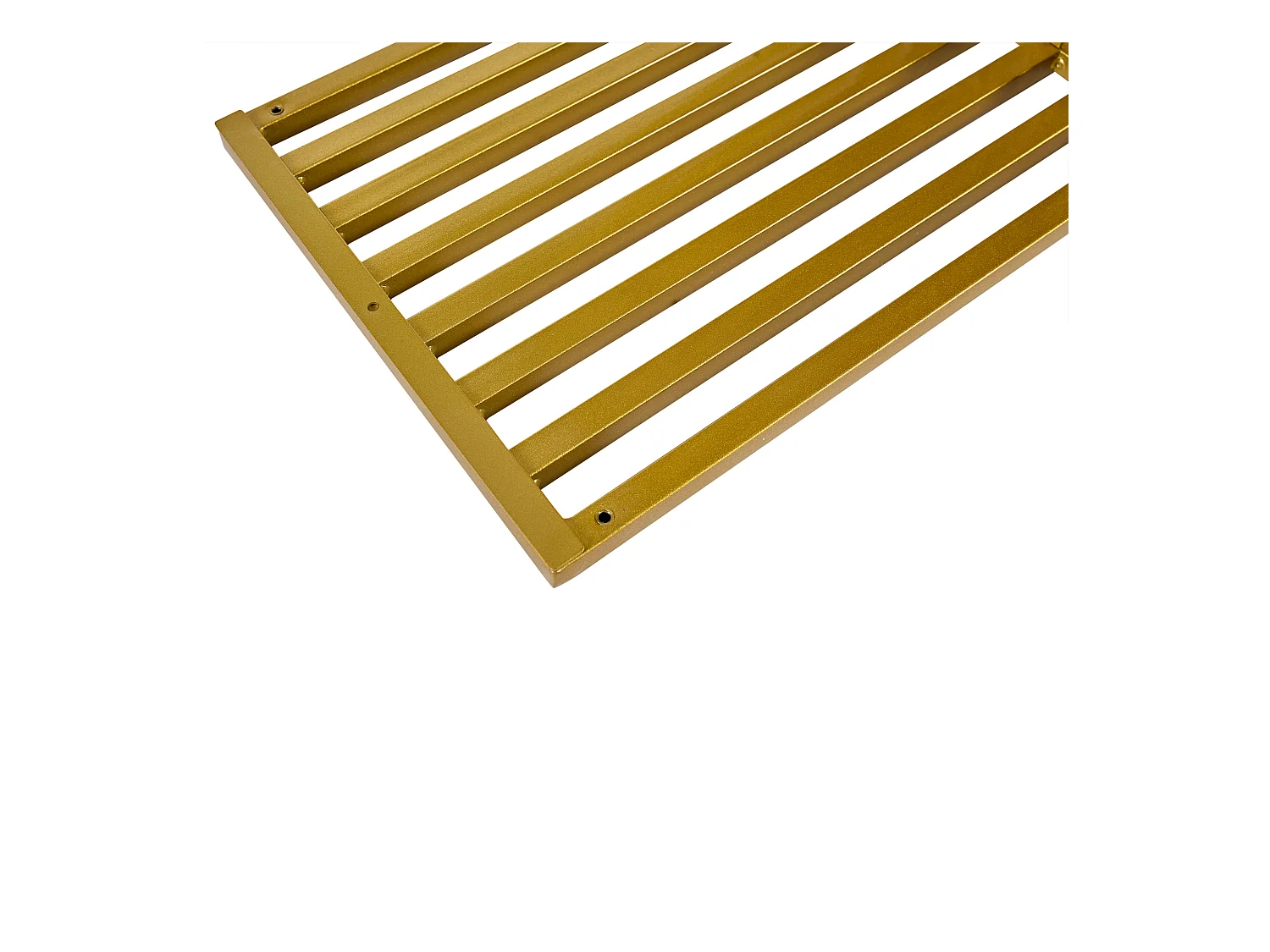 Konsola 100x30x80 cm - Złota podstawa - MDF - Biały + Złoty