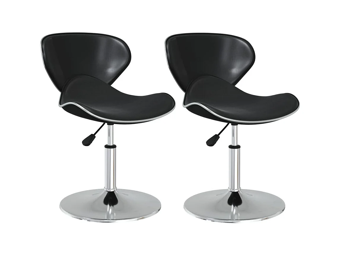 Esszimmerstühle 2 Stk. Schwarz Kunstleder