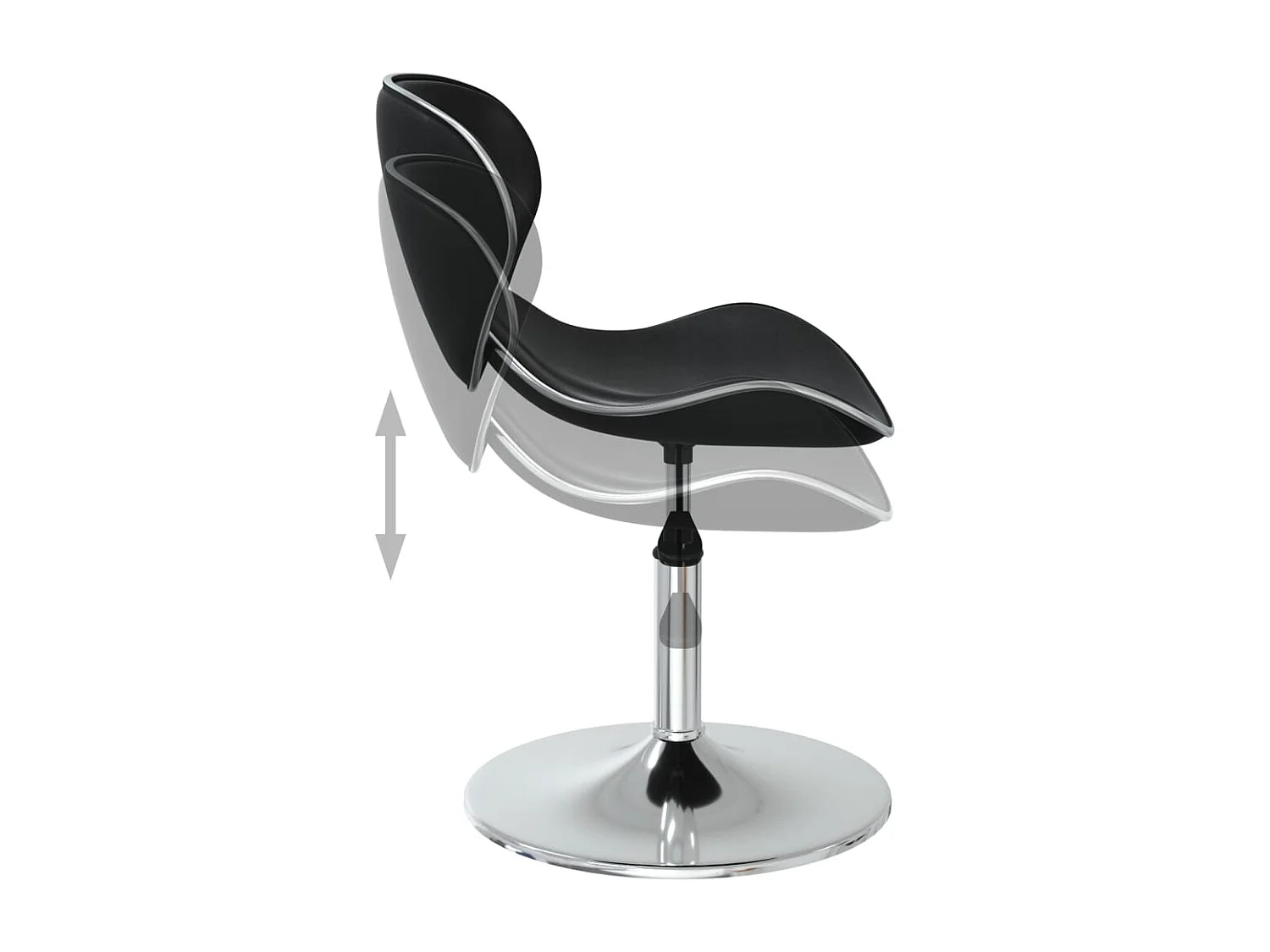 Cadeiras de jantar 2 pcs couro artificial preto