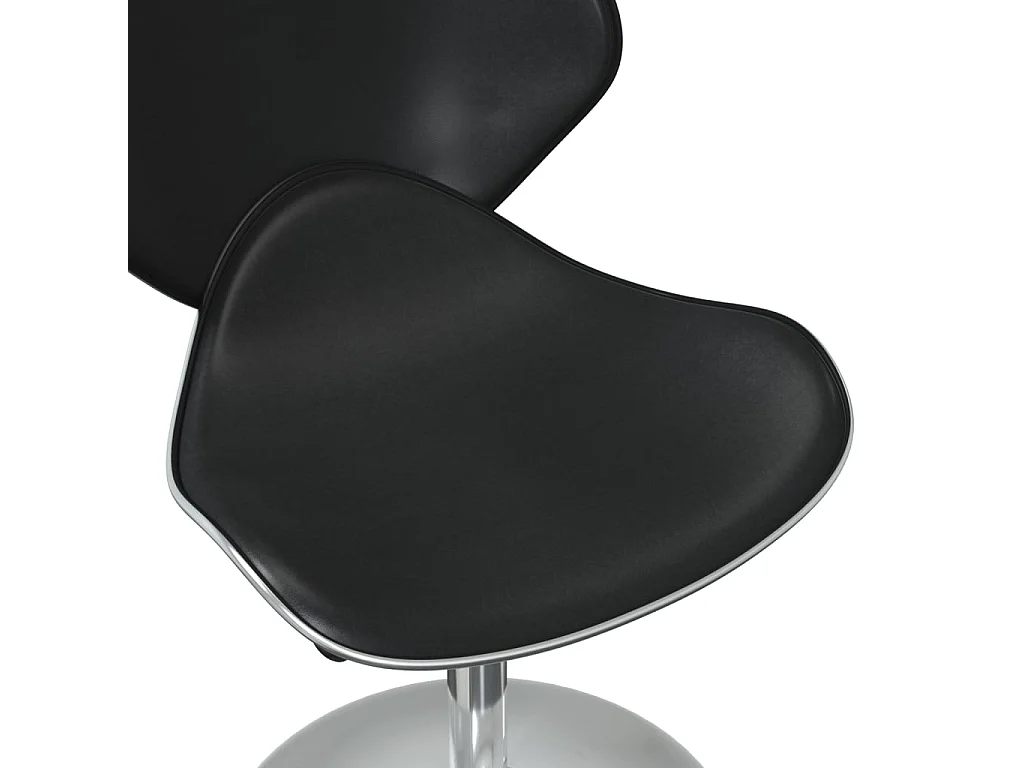 Cadeiras de jantar 2 pcs couro artificial preto