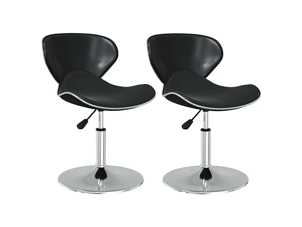 Cadeiras de jantar 2 pcs couro artificial preto