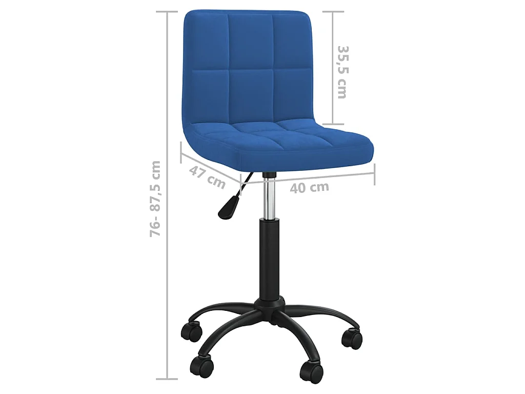 Esszimmerstuhl Drehbar Blau Samt