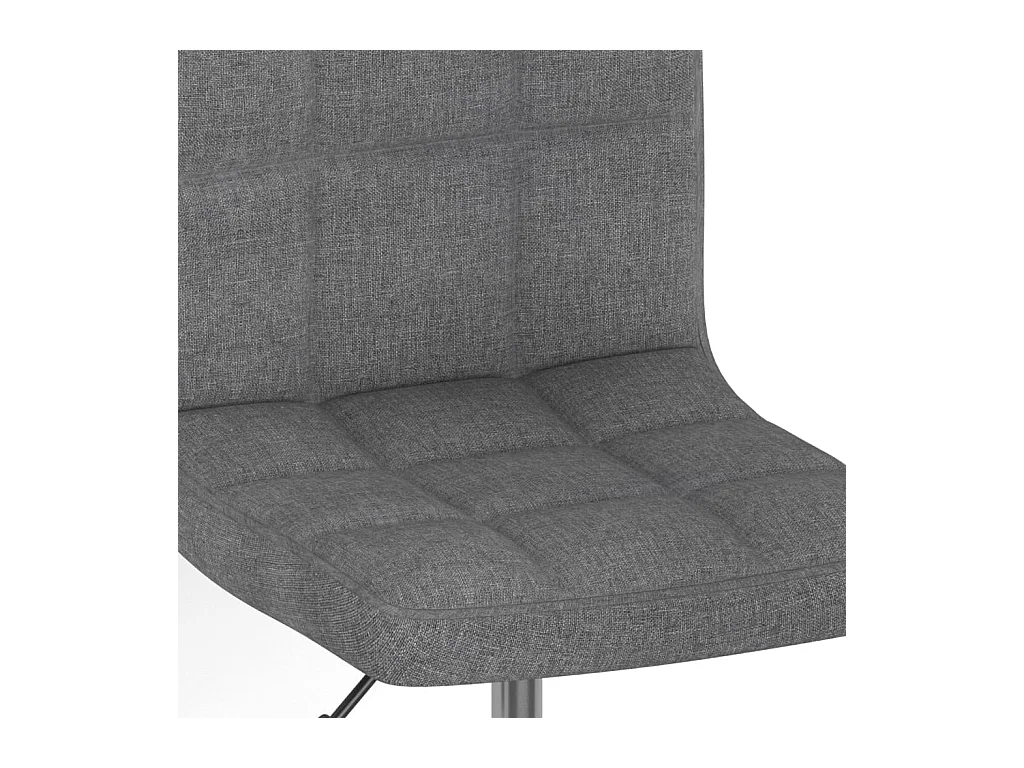 Cadeiras de jantar giratórias 4 pcs tecido cinzento-claro