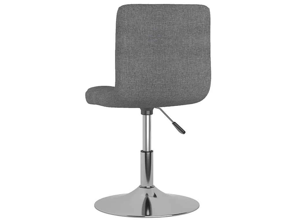 Chaises pivotantes à manger lot de 4 Gris clair Tissu
