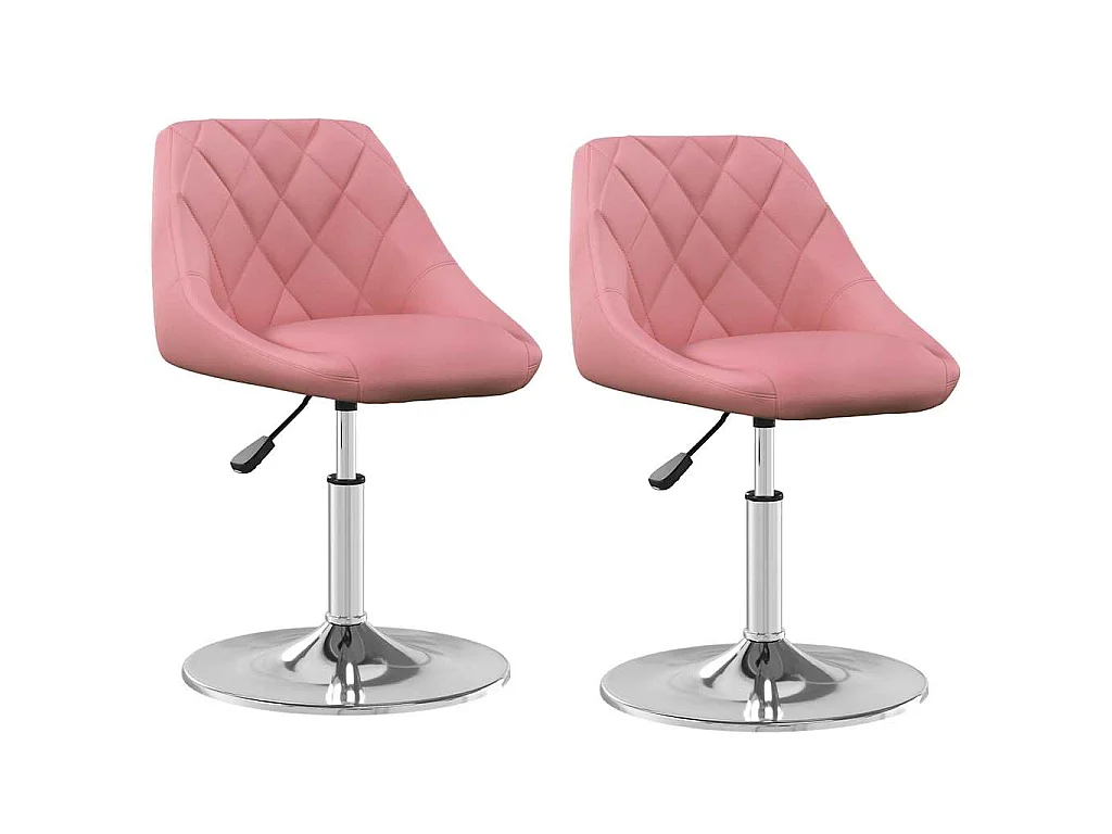 Eetkamerstoelen draaibaar 2 st fluweel roze