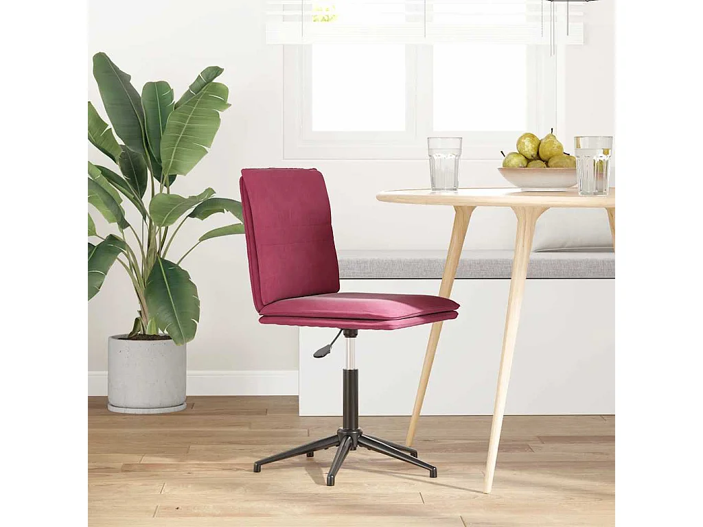 Chaise à manger Rouge bordeaux Velours