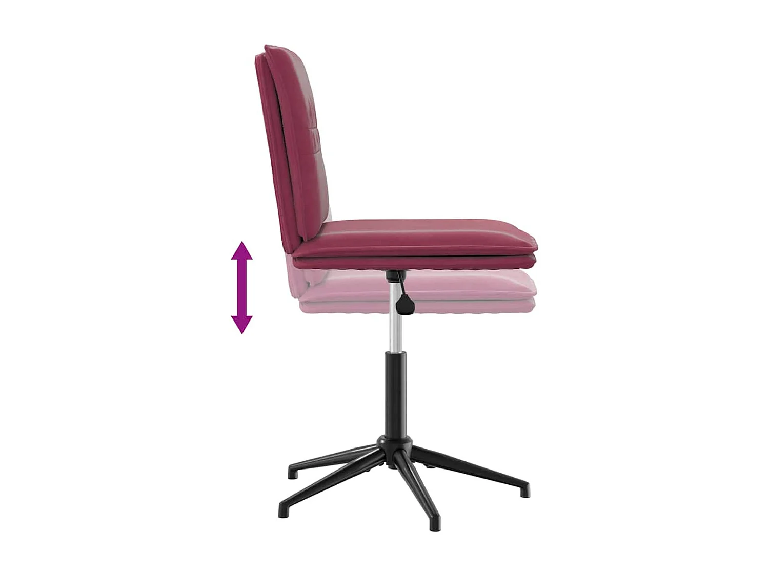 Chaise à manger Rouge bordeaux Velours