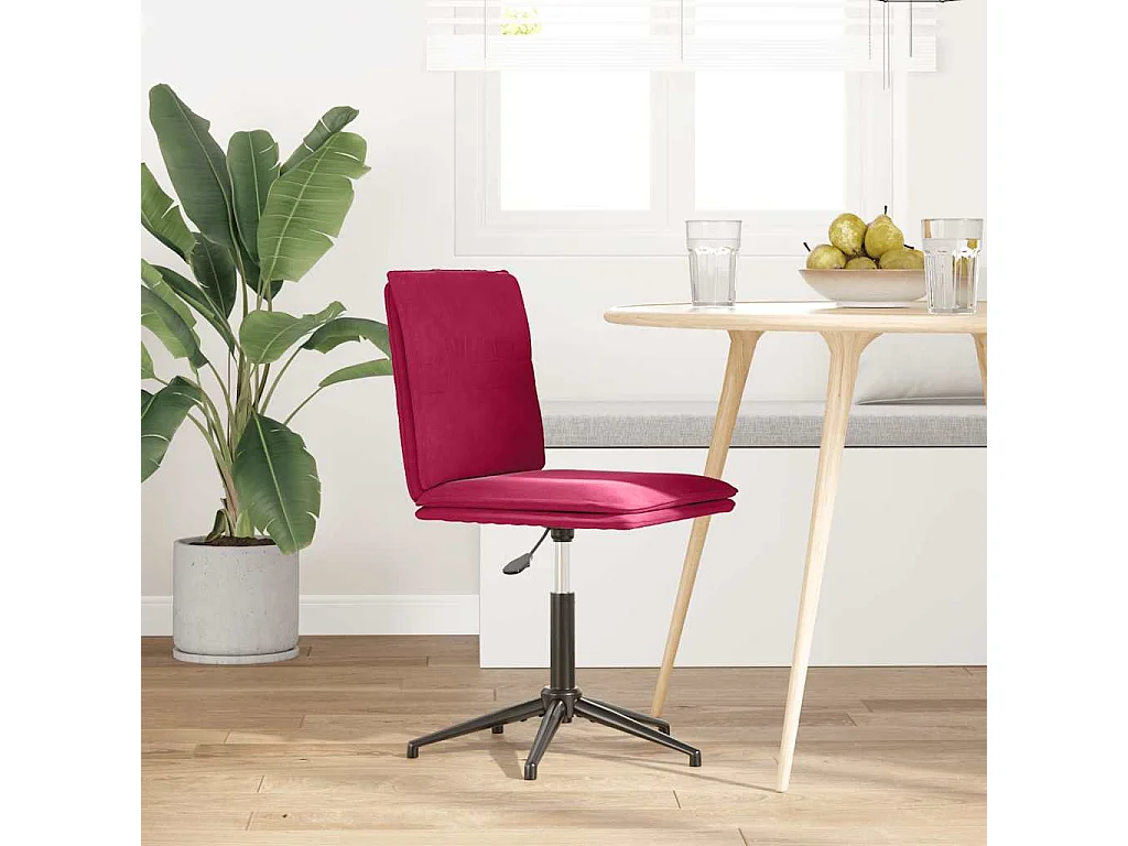 Chaise à manger Rouge bordeaux Velours