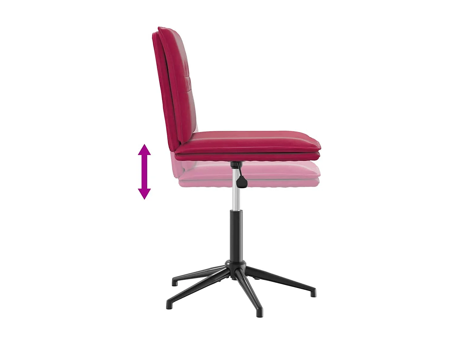 Chaise à manger Rouge bordeaux Velours