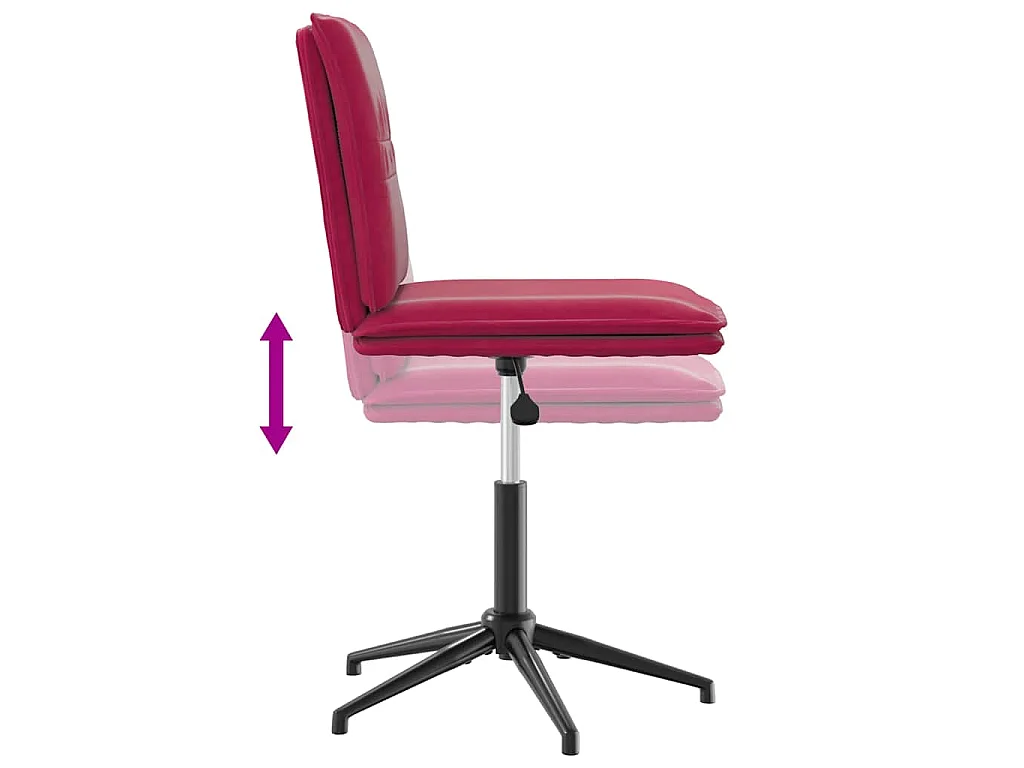 Chaise à manger Rouge bordeaux Velours