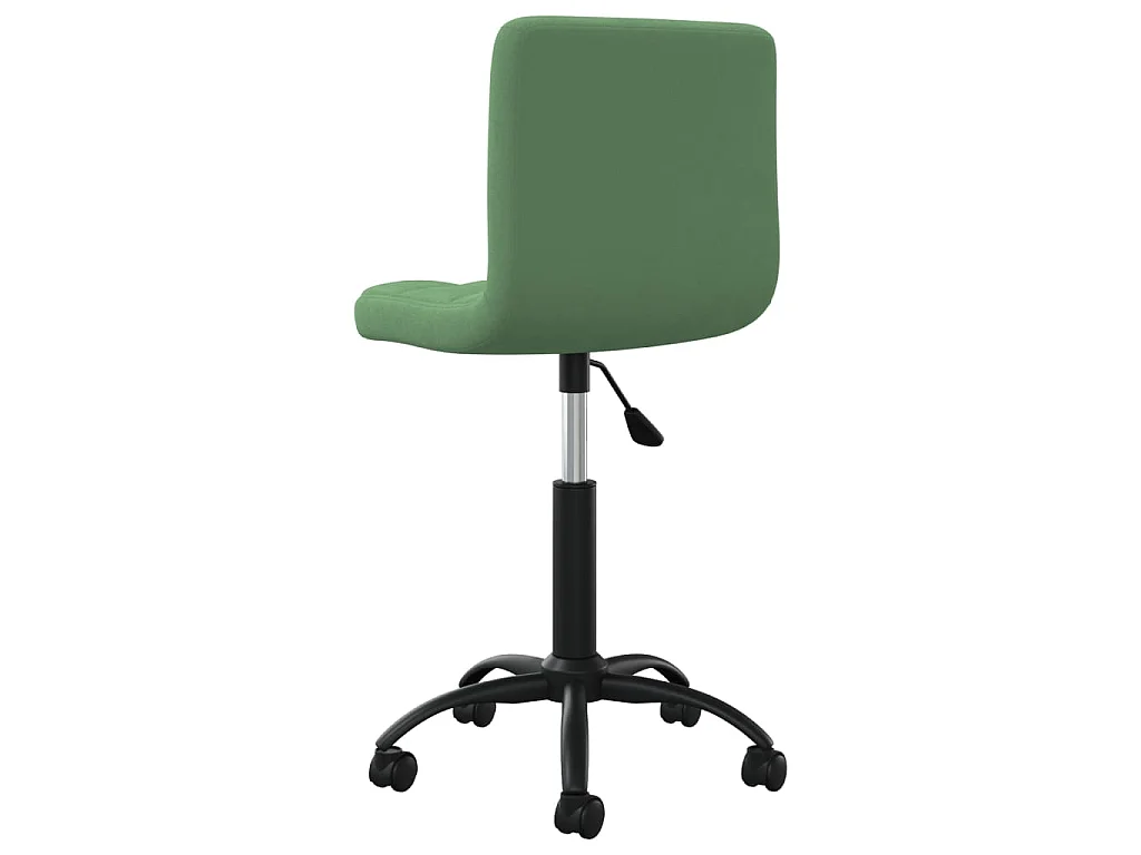 Sedia da Pranzo Girevole Verde Scuro in Velluto
