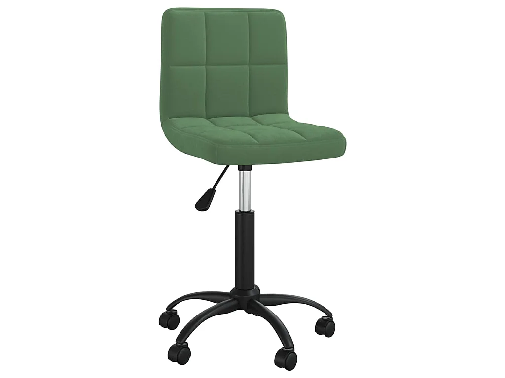 Chaise pivotante de salle à manger Vert foncé Velours
